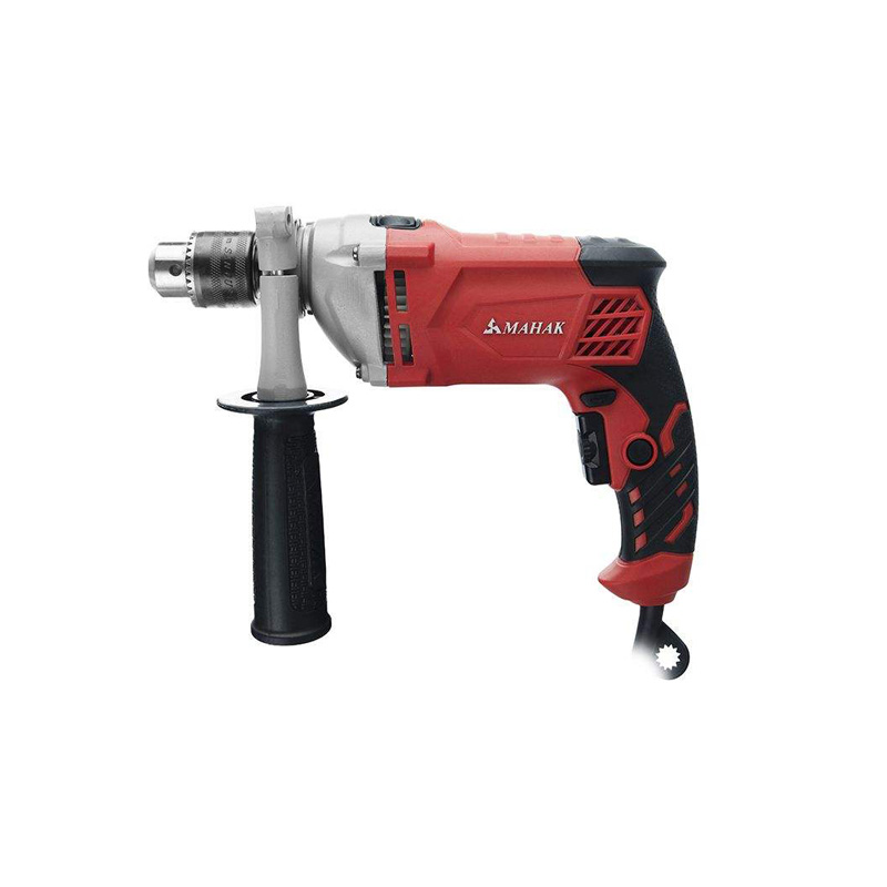 دریل چکشی محک 850 وات 13 میلیمتری سه نظام آچاری نیم گیربکس مدل DM-13/850S
