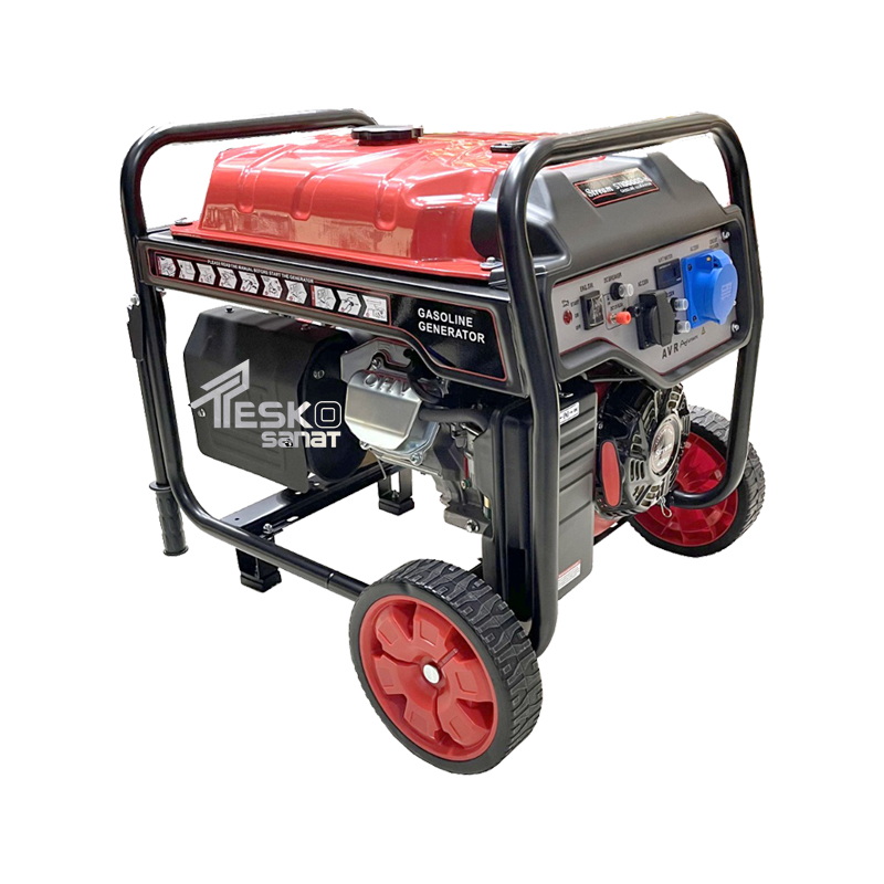 موتور برق بنزینی استریم 6.5 کیلووات استارتی چرخدار مدل ST7500D-H